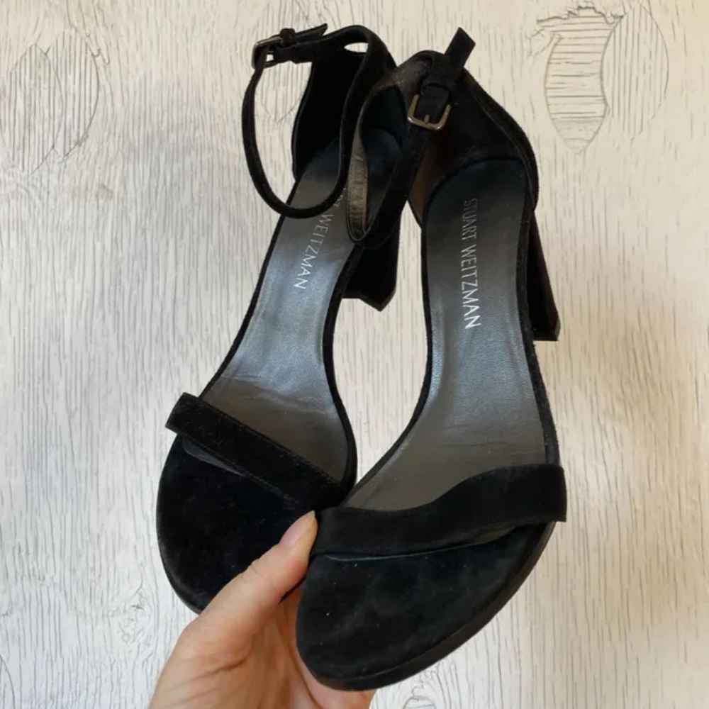 Stuart Weitzman nudist block heel sandals
